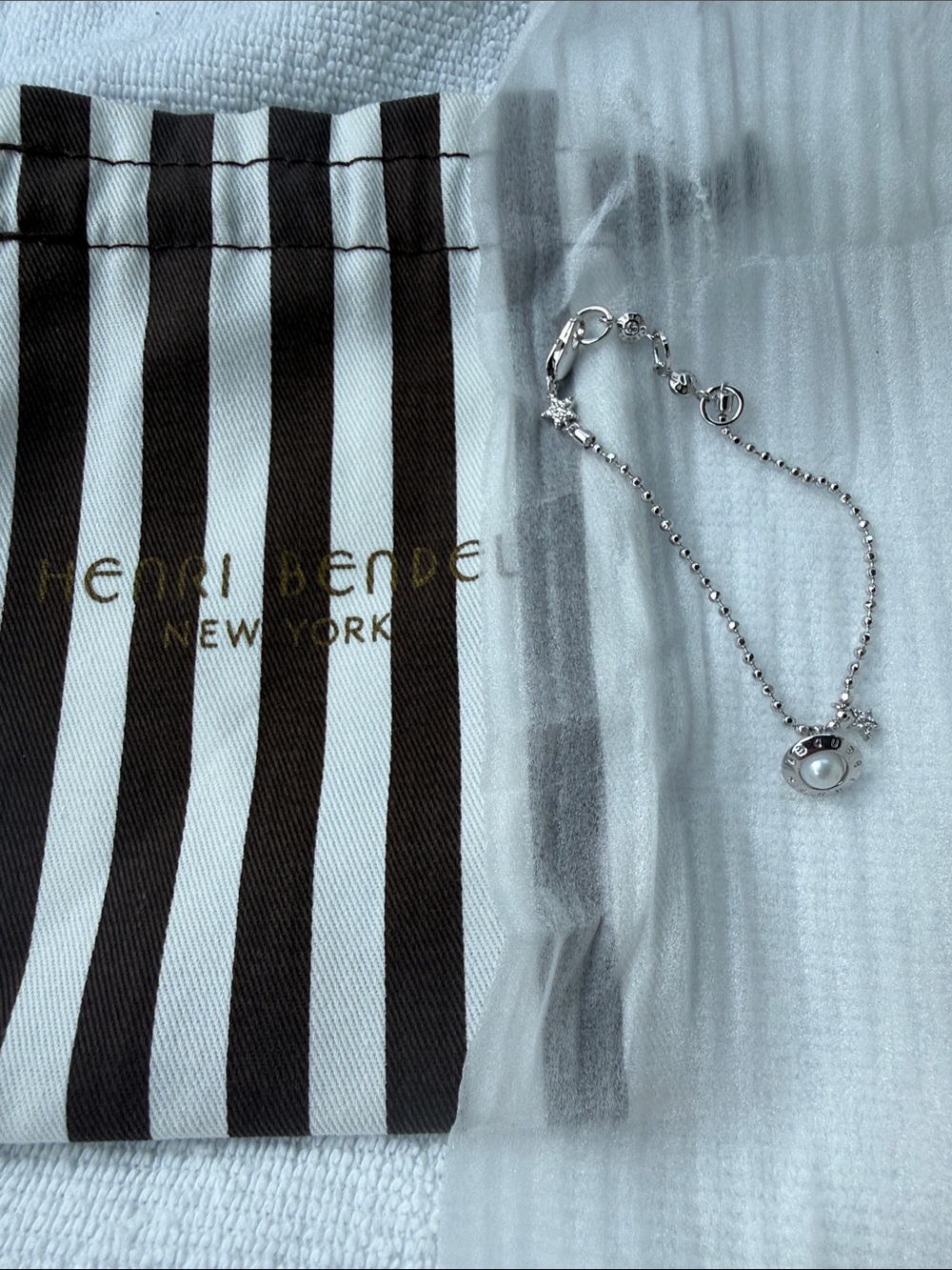Henri Bendel Saturn Pearl Star bracelet